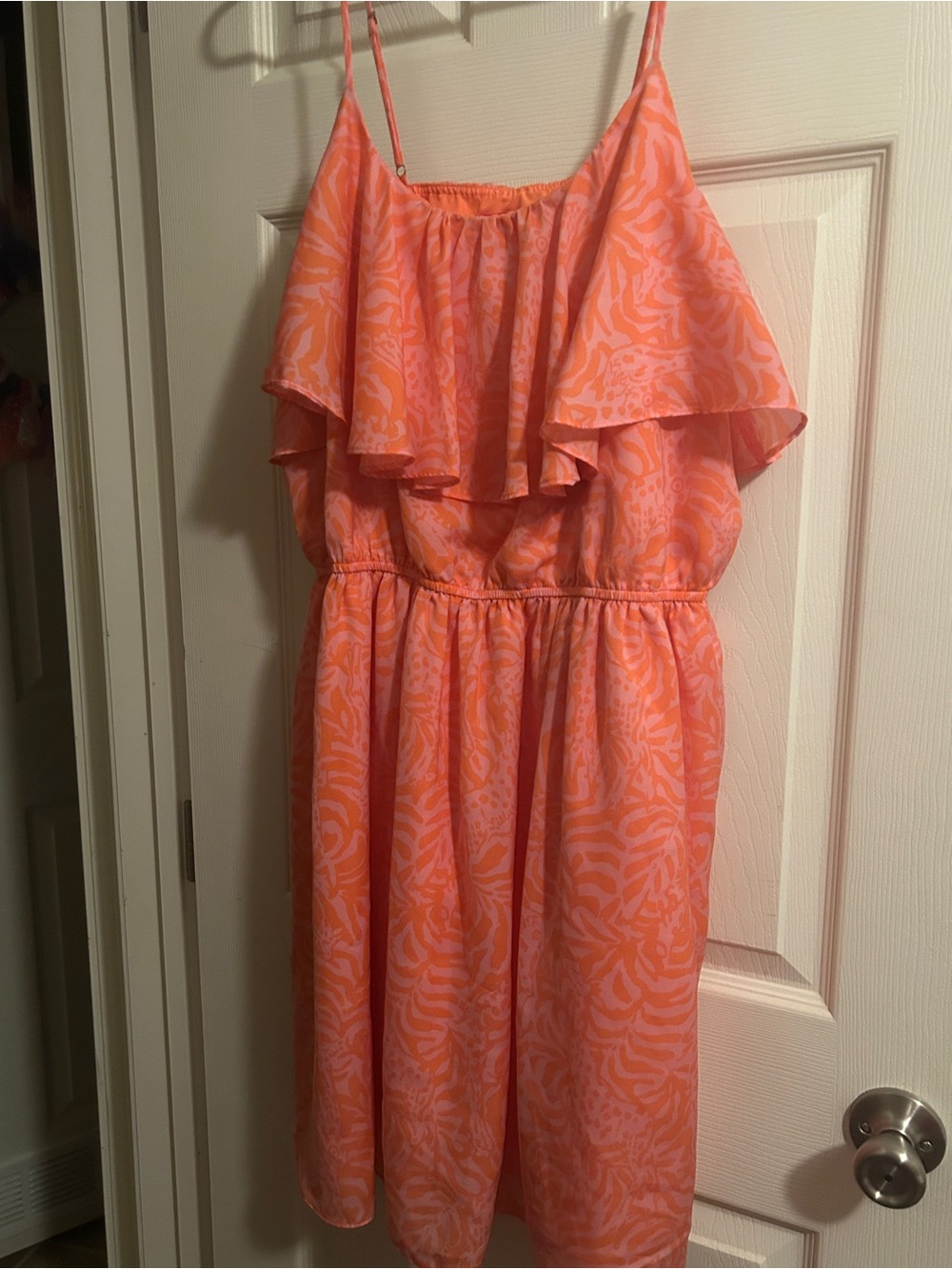 Lilly Pulitzer Coral Pink Ruffle Sundress